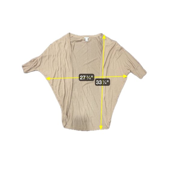 Cache Open Front Long Brown Cardigan Tencel Wool Cashmere Blend Sz Large - Picture 6 of 8